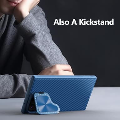 Nillkin for Samsung Galaxy S24 Ultra Case with Camera Cover, [Adjustable Kickstand] [Anti-Scratch] [Shockproof Bumper], Slim Hard Tough Protective Phone Case for Galaxy S24 Ultra Case 6.8 Inch- Black - Image 3