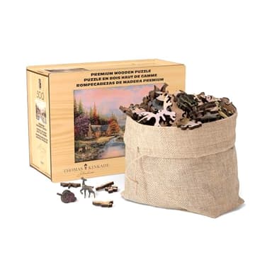CEACO - Thomas Kinkade - Sierra Paradise Wood Puzzle - Whimsy Cut Jigsaw Pieces - 500 Piece Jigsaw Puzzle - Ages 14 and Up - Image 1