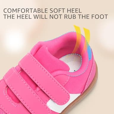 STQ KIDS Toddler Wide Toe Box Shoes:Girls Barefoot Shoe Kids Walking Shoes Girls Sneakers Non-Slip Zero Drop Toddler First Walking Shoe Comfortable Hot Pink Infant 4 - Image 8