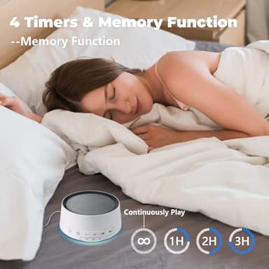 Sound Machine White Noise Machine with 30 Soothing Sounds 12 Colors Night Light Sleep Machine for Baby Kids Adults Brown Nosie Machine Pink Noise Machine with 32 Volume Levels for Office Home Travel - Image 5