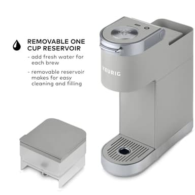 Keurig K-Mini Plus Single Serve Coffee Maker – Slim 5-Inch Design, 6–12oz Brew Size, Pod Storage & Cord Wrap – Gray (Renewed) - Image 4