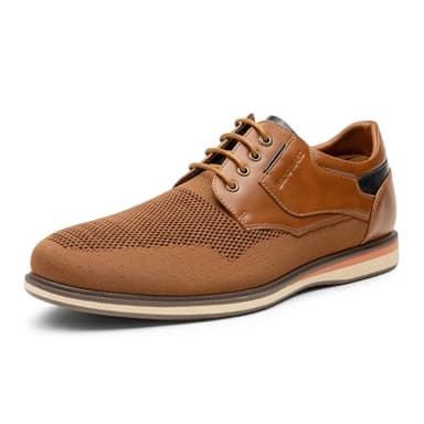 Bruno Marc Men's Mesh Casual Dress Shoes Breathable Oxfords Sneakers,Size 11,Brown,SBOX2409M - Image 1