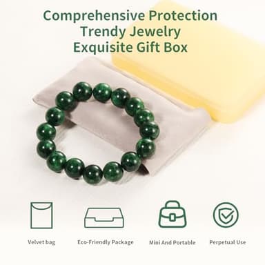 Lusomch Jade Bracelet Healing Bracelets for Women Bracelet Men Feng Shui Bracelet Jade Jewelry with Jade Beads 13.5mm - Image 5