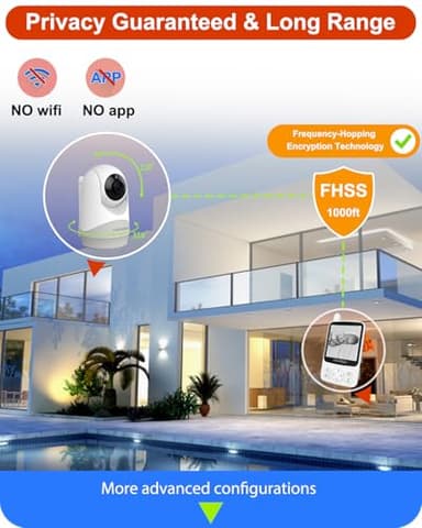 HelloBaby No WiFi Baby Monitor with Voice-Activated Night Vision,4" IPS Camera and Audio, 2-Way Talk and PTZ, 26H Battery and 1000ft Range, Portable for Nursery and Travel - Image 5