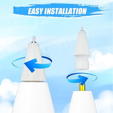 Upgraded iPad Pen Tips fit for Apple Pencil Pro/2nd /1st /USB-C Generation iPad Pro Air Mini Pencil,0.78mm No Wear Out Metal Fine Point Accurate Increasing Pencil Nibs, Write Like A Real Pen,White - Image 7