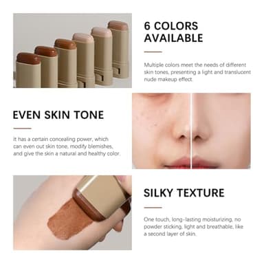 Beauty Balm Serum Boosted Skin Tint – Hydrating Tinted Moisturizer, Lightweight Solid Tinted Foundation Stick for Flawless, Sheer to Medium Coverage, Radiant & Dewy Finish, All-Day Wear (3#, 1) - Image 7