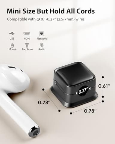 8 Pack Cord Organizer Holder,Costop Strong Adhesive Desk Cable Management Magnetic Easy Open,Organize Phone Charging Cords Wire Holder Organizer Neatly for Home,Office,Car,Desk,Nightstand - Image 6