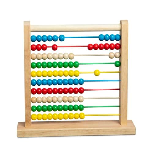Melissa & Doug Abacus - Classic Wooden Educational Counting Toy With 100 Beads - Image 1