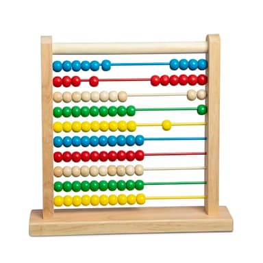 Melissa & Doug Abacus - Classic Wooden Educational Counting Toy With 100 Beads - Image 1