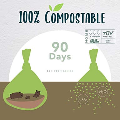 moonygreen Dog Poop Bag with Holder, Compostable Dog Bags for Poop, Vegetable-Based Doggy Poop Bags, Eco-Friendly, Unscented, Extra Thick and Leak Proof, 120 Counts, 10 Rolls, 9 x 13 Inches - Image 2