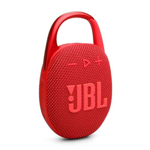 JBL Clip 5 - Ultra-Portable, Waterproof & Dustproof Bluetooth Speaker, Big Pro Sound with Punchy bass, Integrated Carabiner, Up to 12 Hours of Play, Made in Part with Recycled Materials (Red) - Image 1