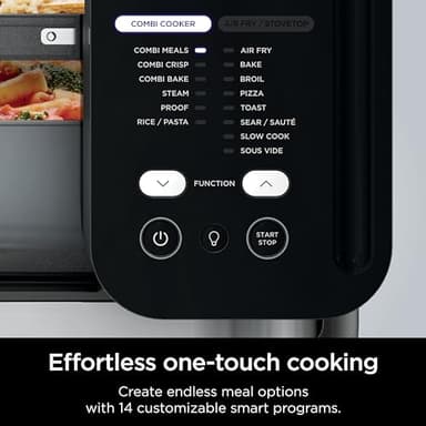 Ninja Combi All-in-One Multicooker, Oven, & Air Fryer, Complete Meals in 15 Mins, 14-in-1 Functions, Combi Cooker + Air Fry, Bake, Roast, Slow Cook and More, 3 Accessories, Stainless Steel, SFP701 - Image 11