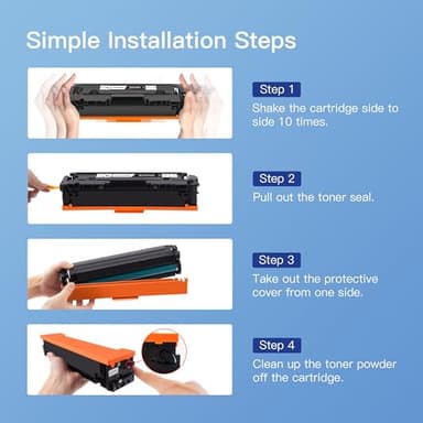 GPC Image Compatible 202X Toner Cartridge Replacement for HP 202X 202A CF500X CF500A to use with Laserjet Pro MFP M281fdw M254dw M281cdw M281 M281dw M280nw Toner Printer (1B 1C 1M 1Y, 4 Pack) - Image 5