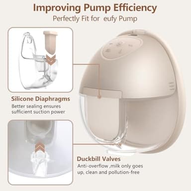 4pcs Silicone Diaphragms Compatible with eufy S1 Pro/S1/E10/E20 Wearable Breast Pump, Replace for eufy Pump Parts Diaphragm,Not Original eufy Parts - Image 3