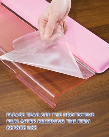 Laborio Computer Keyboard Wrist Rest Stand for Desktop, Keyboard Holder for Easy Typing with Wrist Pad for Office Desk, Home, School (Pink) - Image 2