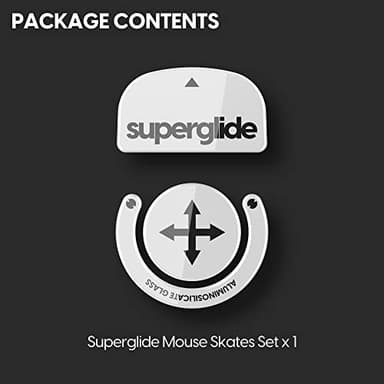 Superglide Glass Mouse Skates for Logitech G Pro X Superlight (Type-S, White) - Ultra Smooth Glide, Polished Round Edge, Compatible with G Pro Superlight 2, Superlight Mouse Skates - Image 5