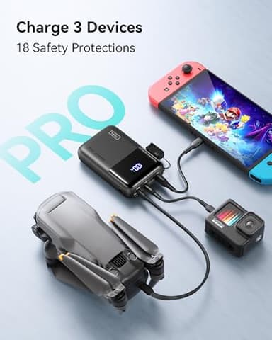 INIU 100W Power Bank, Mini Size 25000mAh High Capacity Laptop Portable Charger, USB C in&Out Tablet Powerbank, Smart Digital Display Phone Charger for iPhone 17 16 15, Samsung, iPad, MacBook, Laptop - Image 5
