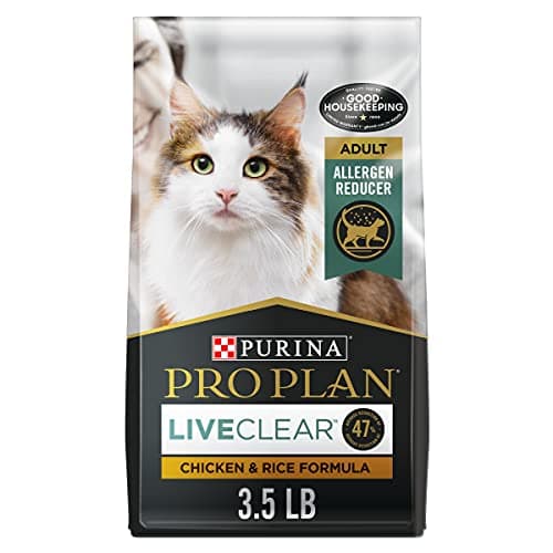 Purina Pro Plan Allergen Reducing, High Protein Cat Food, LIVECLEAR Chicken and Rice Formula - 3.5 lb. Bag - Image 1