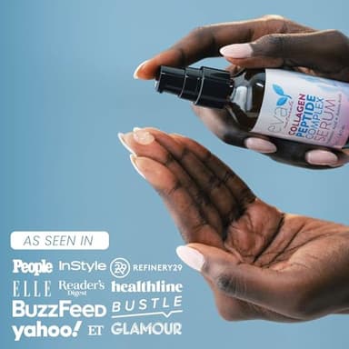 Collagen Peptide Serum for Face – Anti Aging Facial Treatment with Peptides & Hyaluronic Acid – Gentle Formula for Sensitive Skin, Microneedling Pen, Derma Roller, Skin Firming & Hydrating (2 Oz) - Image 6