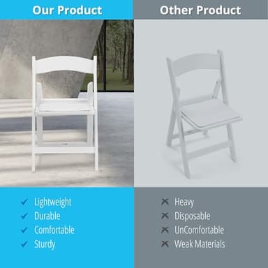 Flash Furniture Hercules Series Kids Padded Folding Chairs for Children, Children's Event Seats with 264-lb. Static Weight Capacity, Set of 10, White - Image 10