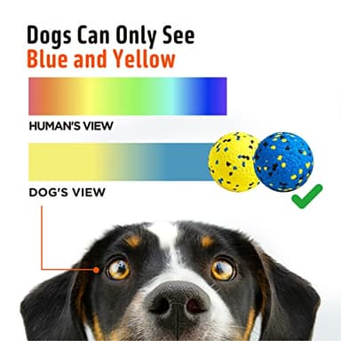 Kimee 3.9'' Dog Balls Tennis Ball for Aggressive Chewers, Atom Teething Balls Dog Chew Toys for Large Medium Small Dogs and Puppies, 3 Pack - Image 3