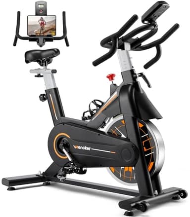 Exercise Bike, WENOKER Stationary Bike for Home, Indoor Bike with Silent Belt Drive, Heavy Flywheel, Multi-grips Handlebar and Upgraded Digital Display - Image 1