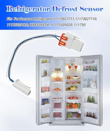 AWTURBO 60148-0003400-01 Refrigerator Defrost Sensor Fits For Kenmore/Leader Daewoo Fridge, Replace 3014808900 60148-0003400-01 11173027711 11173027710 11175039120 etc. - Image 2