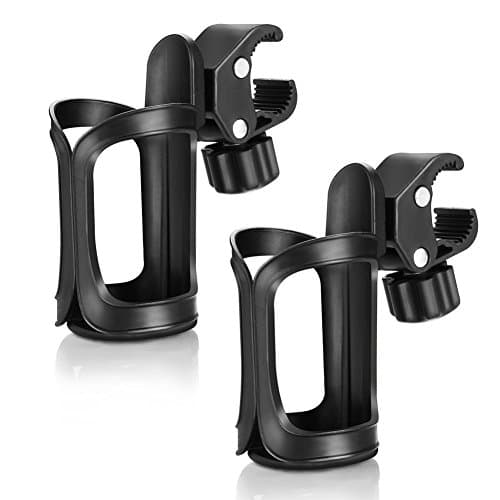 Accmor Stroller Cup Holder, Universal Cup Holder for Uppababy, Nuna, Doona Strollers, 360 ° Rotatable Bottle Holder for Stroller, Bike, Wheelchair, Walker, Scooter - Image 1