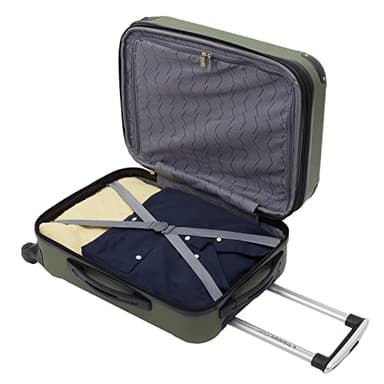 Travelers Club Chicago Hardside Expandable Spinner Luggage, Thyme Green, 20" Carry-On - Image 15