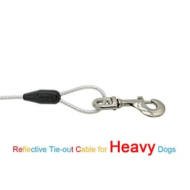 Petest 30ft Reflective Tie-Out Cable for Heavy Dogs Up to 125 Pounds - Image 5
