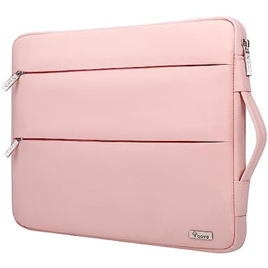 Voova 15.6-16 Inch Laptop Sleeve Carrying Case, Waterproof Computer Bag Cover Compatible with MacBook Pro 16 M3 M2 M1 Pro/Max 2023-2019, Dell XPS 15,15-16 Inch HP Lenovo Acer Asus Chromebook, Pink - Image 1