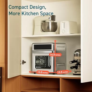 COSORI 11-in-1 Air Fryer Oven , 13Qt Small Footprint Airfryer combo with Rotisserie, Toast, Bake, Roast, Reheat Functions and more, Recipe Book & 6 Accessories Included, Perfect for Small Contertop - Image 4