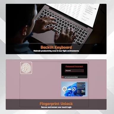 NIMO 15.6" FHD IPS Student-Laptop-Computer - 16GB RAM 512GB SSD, 4 Cores 13th Gen Intel N150(Beat to i3-1115G4, Up to 3.6GHz), 65W GaN Type-C, Fingerprint, Backlit Keyboard, Wi-Fi 6, BT5.2, Numpad - Image 6