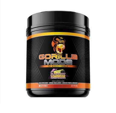 Gorilla Mind Pre Workout - Massive Pumps Laser Focus Energy Power - L-Citrulline, Creatine, L-Tyrosine, Betaine, Hydroprime, Alpha-GPC, 400mg Caffeine, Huperzine A 800g (BlackBerry Lemonade) - Image 1