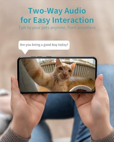 VIMTAG 4K UHD Pet Camera Indoor with Phone App, 360° Dog Camera with Speaker, Indoor Cameras for Home Security, 5G/2.4G WiFi, Motion Tracking&AI Detection, 2-Way Audio, Night Vision, SD/Cloud Storage - Image 6