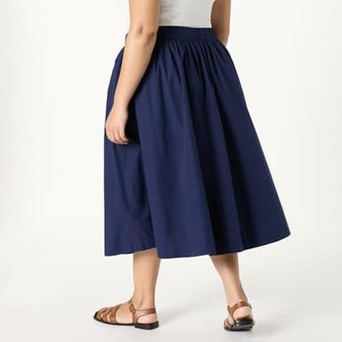 The Drop Women’s Arlo Full Maxi Cotton Skirt, Maritime Navy, S - Image 6