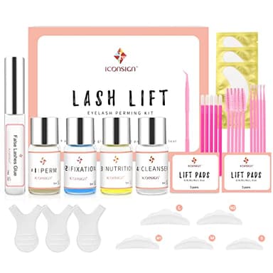 Lash Lift Kit, Eyelash Perm Kit, Professional Eyelash Curling Lash Extension Set, Glue Upgraded Version, Lash Extensions, Lash Curling, Semi-Permanent Curling Perming Wave Suitable For Salon - Image 1