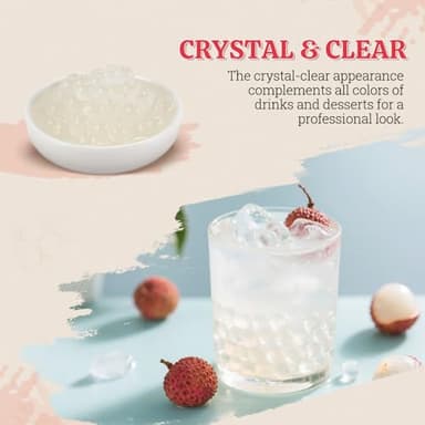 52USA Lychee Popping Boba (500g), Popping Pearls for Bubble Tea, Beverages, Sweets, Ice Cream, Shakes, Desserts & Smoothies Topping, 1.1 Pound (Pack of 1) - Image 4