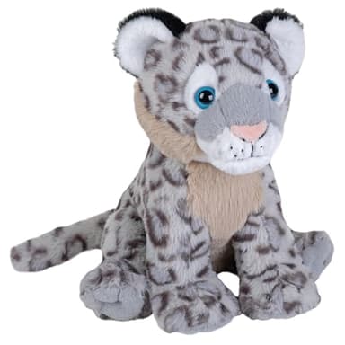 Wild Republic Earthkins Mini Snow Leopard, Stuffed Animal, 8 inch, Plush Toy, Eco-Friendly - Image 1