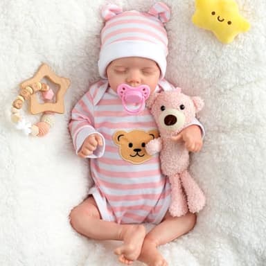 SPICIMOMO Realistic Reborn Baby Dolls Girl - Lifelike Real Life Full Body Vinyl 18 Inches Baby Doll That Looks Real, Gift for Toddlers Kids 3+ - Image 1