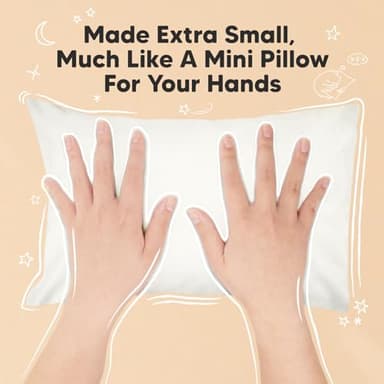 Mini Toddler Pillow with Pillowcase - 9x13 My Little Dreamy Travel Kids Pillow for Sleeping, Toddler Bed, Small, Tiny, Organic Cotton Pillowcase, Soft & Breathable, Kids 2-4 Years Old(Soft White) - Image 5