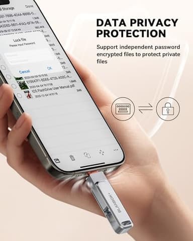 MFi Certified 128GB Flash Drive for iPhone Photo Stick, USB Thumb Drive Memory Stick High Speed USB Drive Photo Storage for iPhone Flash Drive Compatible for iPhone/iPad/Android/PC - Image 4