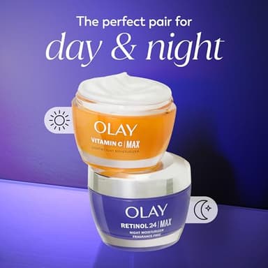 Olay Retinol Face Moisturizer, 24 MAX Anti-Aging Night Cream for Women, Fragrance-Free, Non Greasy - Anti-Wrinkle, Smooth Fine Lines, Tightening, Hydrating Skin Care - Peptides, Glycerin, 1.7 Oz - Image 11