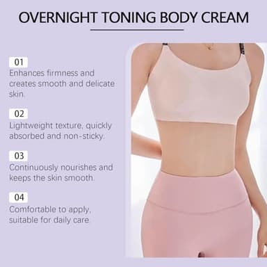 Hrtovy Get Dreamy Overnight Toning Whip, Overnight Toning Body Firming Cream, Body Firming Whip That Works While You Sleep, Suitable for All Skin Types - 3.53floz - Image 5