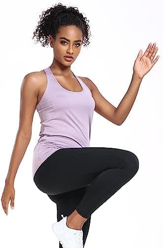 6 or 5 Pack Workout Tank Tops for Women, Athletic Racerback Sports Tank Tops, Compression Sleeveless Dry Fit Shirts - Image 4