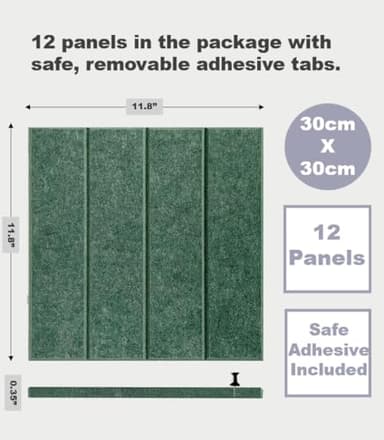 DECORITA Felt Bulletin Board Tiles | Modern Cork Board Alternative | Large Cork Boards for Walls | Aesthetic Felt Wall Panels for Office & Home Decor | Pinboard & Photo Board (12-Pack) | Tree - Image 5