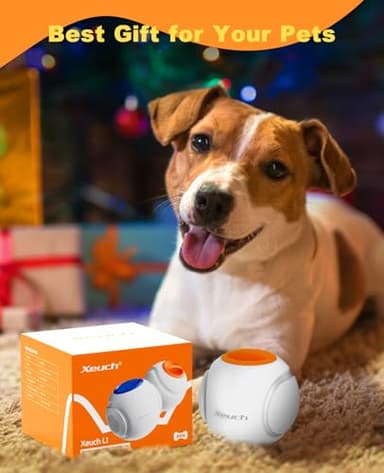 Xeuch Light Up Dog Balls, LED Dog Toy Ball Rechargeable, Bounce-Activated Durable Fetch Ball Grow in The Dark, Night Glowing Toy, Natural Rubber, Color Changing LED, 2.5 inches-Orange - Image 6