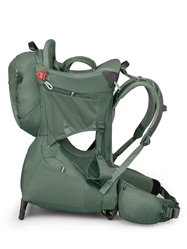 Osprey Poco Premium Child Carrier Backpack – Deluxe Kid Carrier for Hiking with Built-in Sunshade, Removable Daypack, and Adjustable Fit – Premium Comfort for Parent and Child, Koseret Green - Image 6