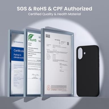 ORNARTO Compatible with iPhone 16 Plus Case 6.7, Slim Liquid Silicone 3 Layers Full Covered Soft Gel Rubber Phone Case Protective Cover 6.7 Inch, Black - Image 7