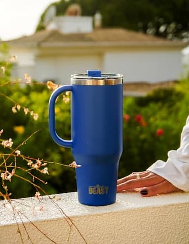 Beast 50 oz Tumbler Stainless Steel Vacuum Insulated Coffee Ice Cup Double Wall Travel Flask (Royal Blue) - Image 6